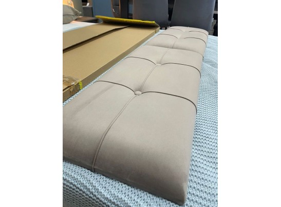 Мягкая вставка изголовья кровати Люкс 1600 светлая, Денвер (1560*365*60) Серый, 924155 в Каменске-Уральском