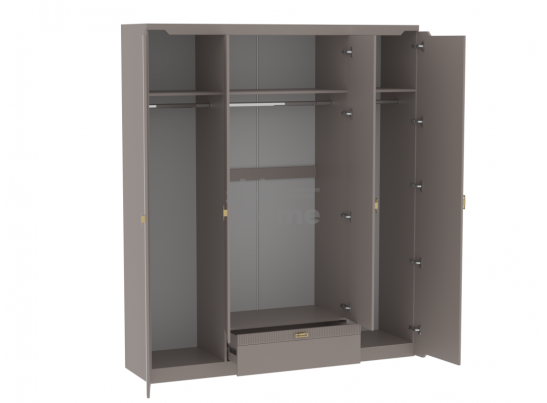 Шкаф 4-х дверный, Сиде (1960*520*2304) Мокко, 12611 в Каменске-Уральском