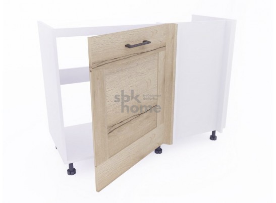 Стол под мойку угловой СМУ-120 левый, Дублин (1100*470*820) Дуб галифакс белый, 21674 в Каменске-Уральском