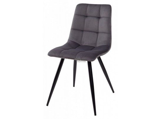 Стул DARK GREY, ВЕЛЮР UF 910-05/каркас черный, TERAMO (450*580*850) Темно-серый, 2605 в Каменске-Уральском