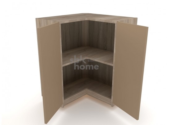 Шкаф угловой ШУГ-60, Оттава (600*600*720) Дуб Мария/Бежевый, 22235 в Каменске-Уральском