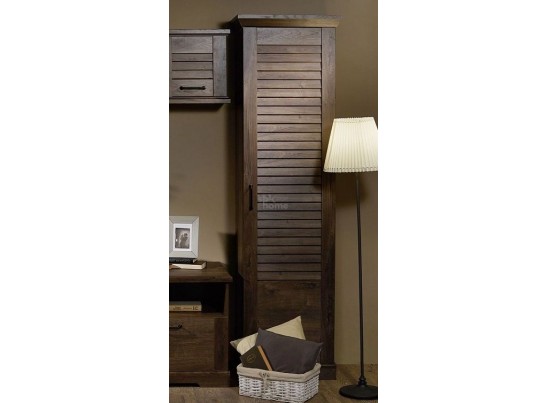 Шкаф для одежды 1-но дверный, Кантри (592*410*2104) Орех Риббек темный, 30805 в Каменске-Уральском