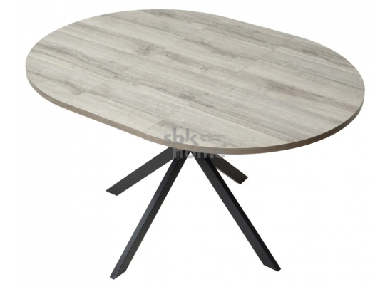 Стол D110-145 Дуб Шерман серый/каркас черный, ВЕГА, УТ-00004499 в Каменске-Уральском