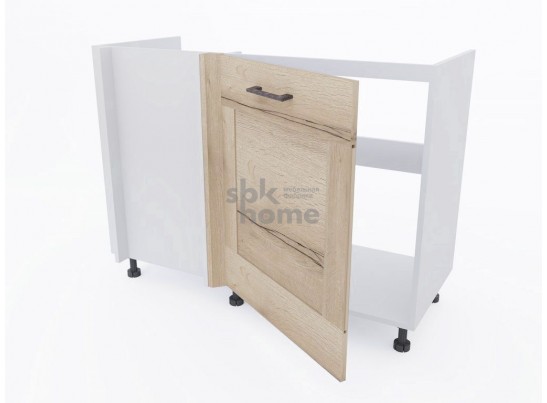 Стол под мойку угловой СМУ-120 правый, Дублин (1100*470*820) Дуб галифакс белый, 21675 в Каменске-Уральском