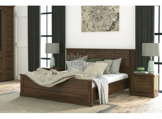 Кровать 1800, Кантри (2080*2095*1008) Орех Риббек темный, 11305 в Каменске-Уральском