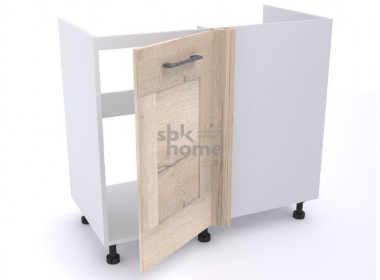 Стол под мойку угловой СМУ-100 левый, Дублин (900*470*820) Дуб галифакс белый, 21614 в Каменске-Уральском