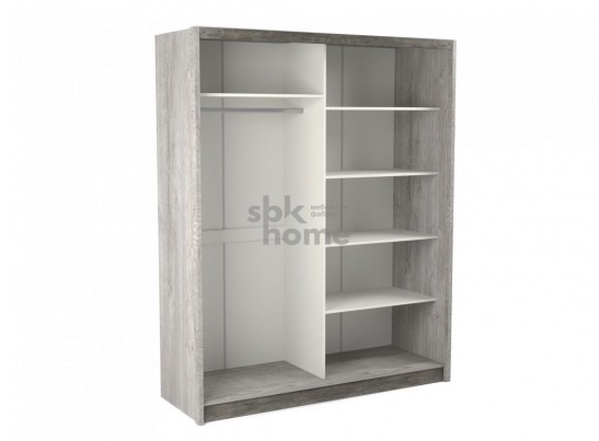 Шкаф-купе 2-х дверный 2300, Денвер (1778*631*2300) Риббек серый, 11727 в Каменске-Уральском