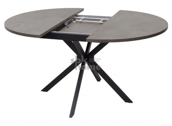 Стол Бетон Чикаго темно-серый/каркас черный, ВЕГА (145*145*750), УТ-00004502 в Каменске-Уральском