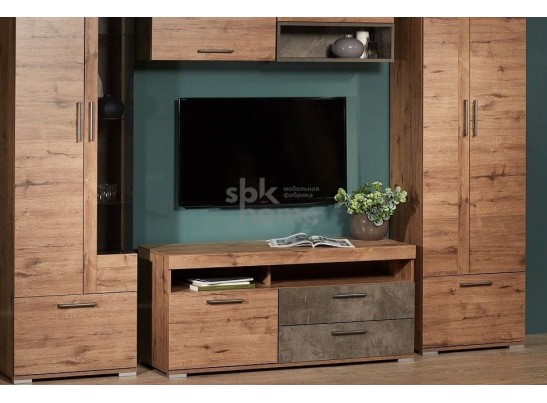 Тумба Д-4 под ТВ, Денвер (1300*450*576) Дуб Веллингтон, 31407 в Каменске-Уральском