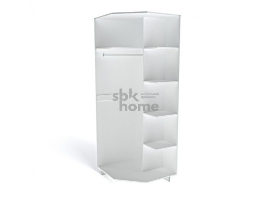 Шкаф угловой, Мале (851*851*2278) Дуб галифакс белый, 11214 в Каменске-Уральском