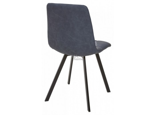 Стул модель SQUARE,синяя сталь RU-03/каркас черный, CHILLI (460*550*890) Синяя сталь, 2492 в Каменске-Уральском