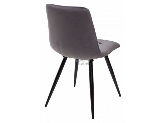 Стул DARK GREY, ВЕЛЮР UF 910-05/каркас черный, TERAMO (450*580*850) Темно-серый, 2605 в Каменске-Уральском