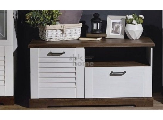 Тумба под ТВ, Кантри (1236*534*634) Сосна Андрерсен/Орех Риббек темный, 30903 в Каменске-Уральском