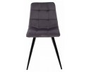 Стул DARK GREY, ВЕЛЮР UF 910-05/каркас черный, TERAMO (450*580*850) Темно-серый, 2605 в Каменске-Уральском