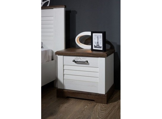 Тумба прикроватная, Кантри (512*408*484) Сосна Андрерсен/Орех Риббек темный, 11406 в Каменске-Уральском