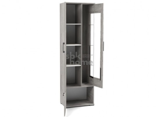 Пенал Д-3л со стеклом левый, Денвер (600*377*2020) Риббек серый, 31305 в Каменске-Уральском