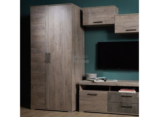 Шкаф Д-1 для одежды глубокий, Денвер (900*523*2020) Риббек серый, 31301 в Каменске-Уральском