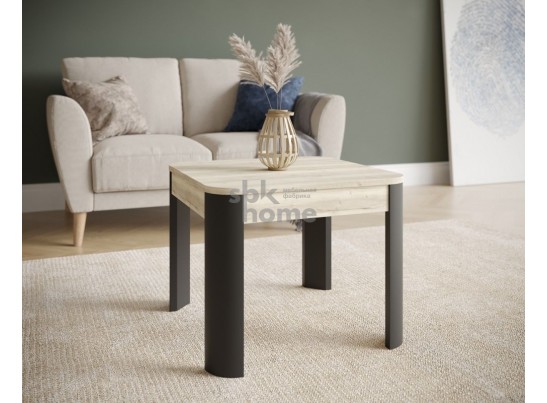 Стол журнальный, Квадро (550*550*450) Дуб галифакс белый/Фреско, 61008 в Каменске-Уральском