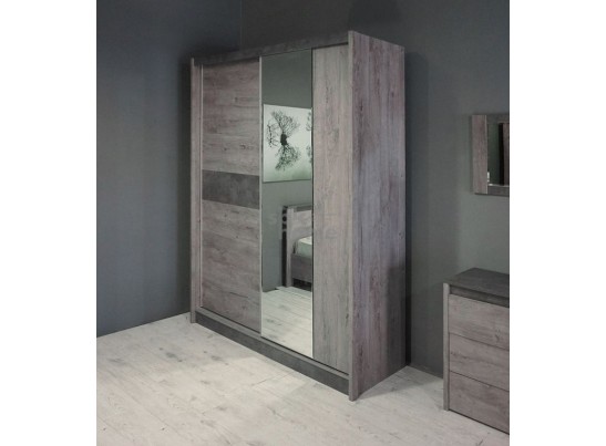 Шкаф-купе 2-х дверный NEW 2200, Денвер (1778*631*2200) Риббек серый, 11721 в Каменске-Уральском