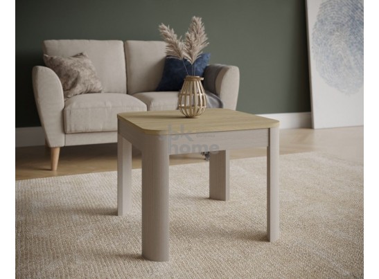 Стол журнальный, Квадро (550*550*450) Дуб Палермо/Серый камень , 61006 в Каменске-Уральском