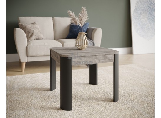 Стол журнальный, Квадро (550*550*450) Риббек серый/Фреско, 61007 в Каменске-Уральском