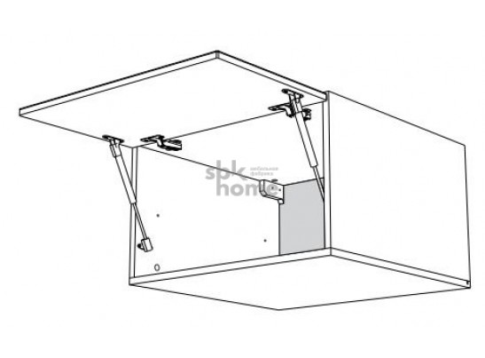 Шкаф АГ-80, Женева (800*586*360) Дуб Палермо/Серый камень , 22027 в Каменске-Уральском