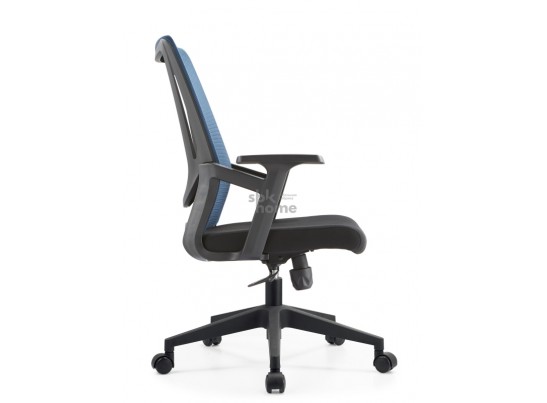 Кресло офисное,вращающееся LJ-2201В BLUE+BLACK (610*500*1070), LJ-2201В BLUE+BLACK ИМП в Каменске-Уральском