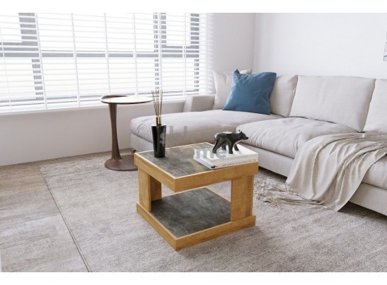 Стол журнальный, Лайт (602*602*450) Риббек Натуральный, 60603 в Каменске-Уральском