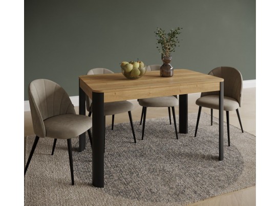 Стол обеденный , Фишт (1150*650*750) Дуб Галифакс натуральный/Фреско, 70701 в Каменске-Уральском