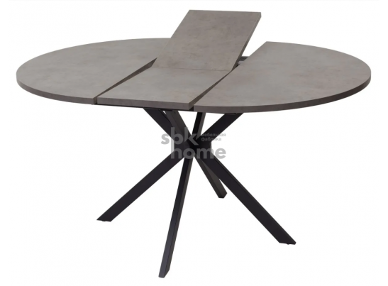 Стол Бетон Чикаго темно-серый/каркас черный, ВЕГА (145*145*750), УТ-00004502 в Каменске-Уральском