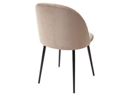 Стул бежевый B-05/каркас черный, НИРВАНА (480*520*820), 925631 в Каменске-Уральском