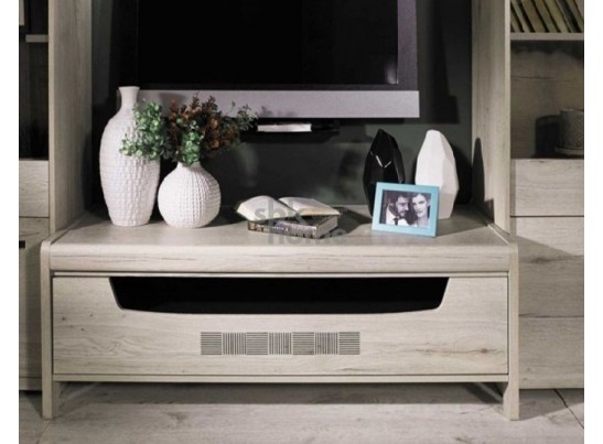 Тумба М-7 под ТВ, Мале (1244*530*455) Дуб галифакс белый, 31203 в Каменске-Уральском