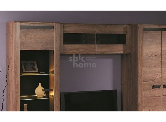 Шкаф-полка Б-5 навесная, Бруна (1200*324*450) Дуб галифакс Табак, 30105 в Каменске-Уральском