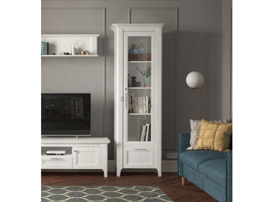 Пенал со стеклом, Клер (746*458*2054) Сосна Андерсен, 31501 в Каменске-Уральском