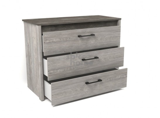 Комод малый NEW, Денвер (970*435*750) Риббек серый, 11718 в Каменске-Уральском