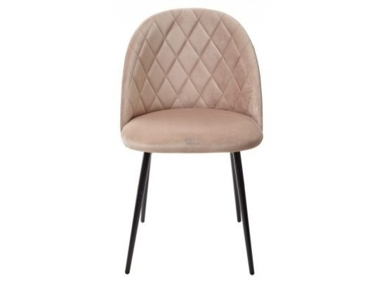 Стул бежевый B-05/каркас черный, НИРВАНА (480*520*820), 925631 в Каменске-Уральском