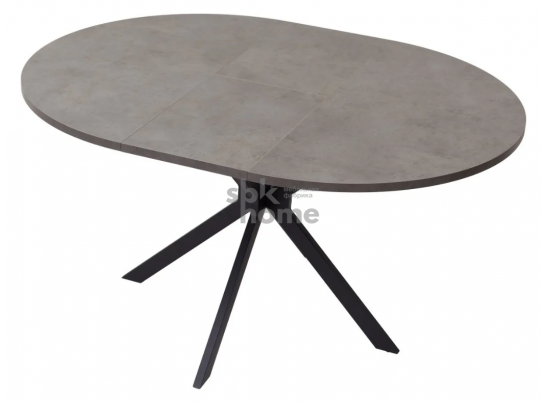 Стол Бетон Чикаго темно-серый/каркас черный, ВЕГА (145*145*750), УТ-00004502 в Каменске-Уральском