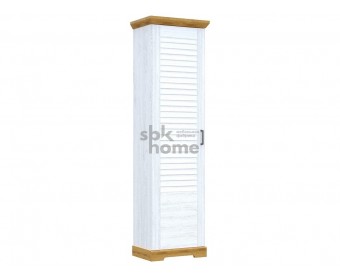 Шкаф для одежды 1-но дверный, Кантри (592*410*2104) Сосна Андерсен, Орех Риббек натуральный, 31005