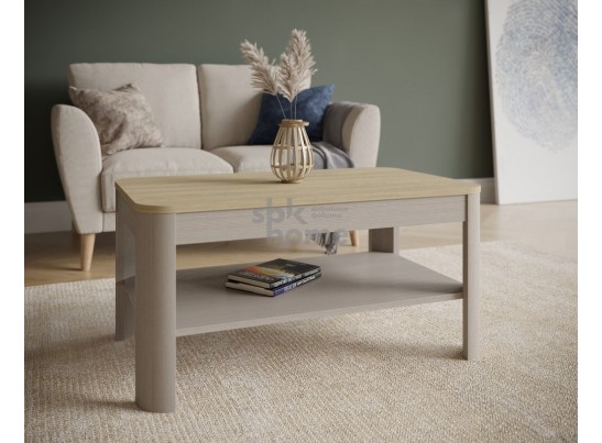 Стол журнальный, Лацио (900*550*450) Дуб Палермо/Серый камень , 60903 в Каменске-Уральском