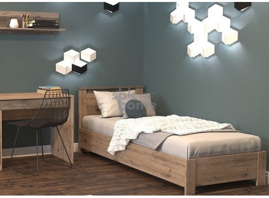 Кровать 900, Денвер (968*2077*860) Дуб Веллингтон, 11805 в Каменске-Уральском