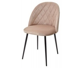 Стул бежевый B-05/каркас черный, НИРВАНА (480*520*820), 925631
