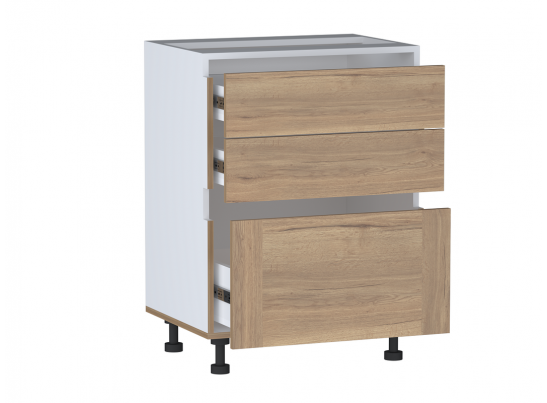 Стол с ящиками СЯ-60 NEW, Сити (600*470*820) Дуб Галифакс натуральный, 20847 в Каменске-Уральском