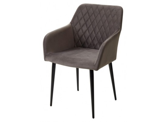Стул велюр графит #14/каркас черный, BRANDY (530*600*770), 461MC03498 в Каменске-Уральском