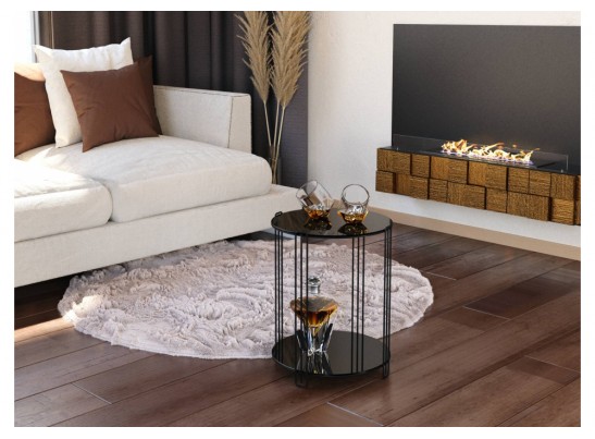 Кофейный столик SHT-CT34 черный глянец / черный муар в Каменске-Уральском