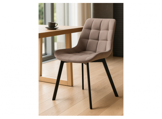 Стул на металлокаркасе Стронг латте / черный в Каменске-Уральском