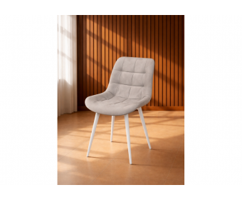 Стул на металлокаркасе Челси К латте (zd 290) / белый