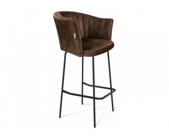 Барный стул Sheffilton SHT-ST42-1/S29 кофейный трюфель / черный муар