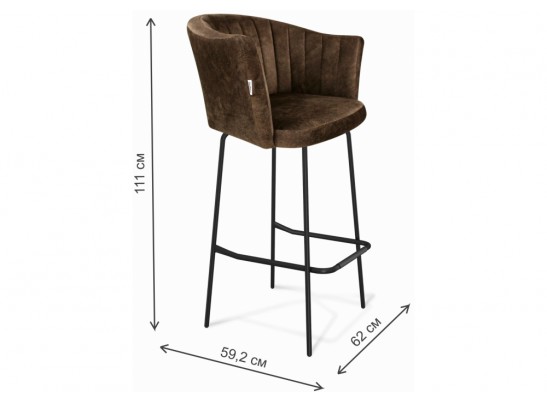 Барный стул Sheffilton SHT-ST42-1/S29 кофейный трюфель / черный муар в Каменске-Уральском