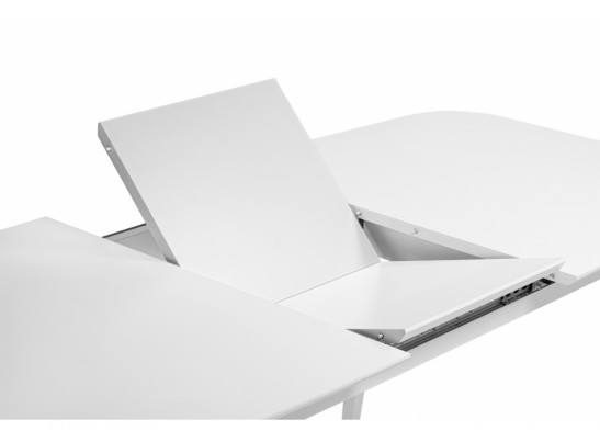 Деревянный стол Адель 145(190)x80 белый матовый в Каменске-Уральском