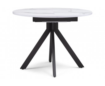 Деревянный стол Бетина мрамор белый / черный